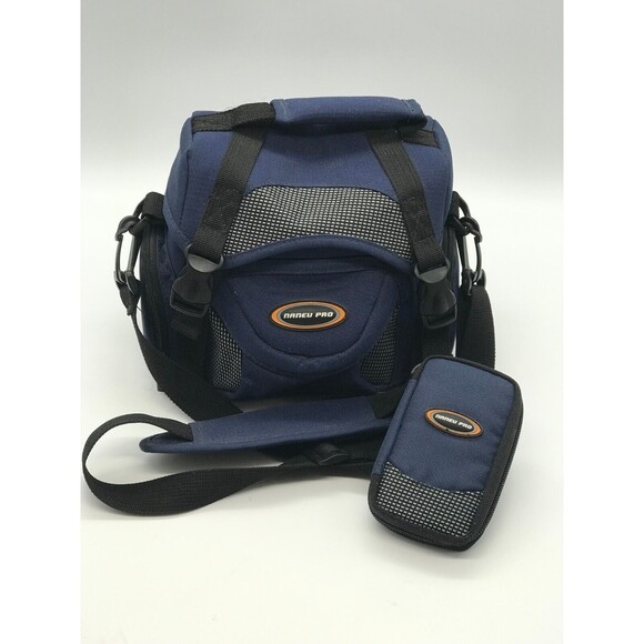 Naneu Pro Travelers TS15 Blue Camera Case Shoulder Strap Carrier & Mini Bag - Picture 1 of 11